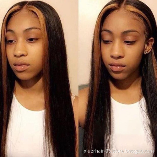 Cuticle Aligned Real Transparent Lace Human Hair Wig Straight Wave for Black Women